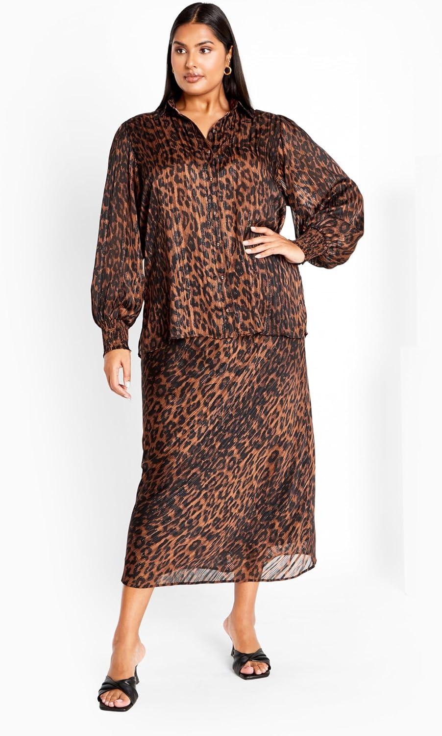 image:imageCity Chic Womens Madelyn SkirtLeopard