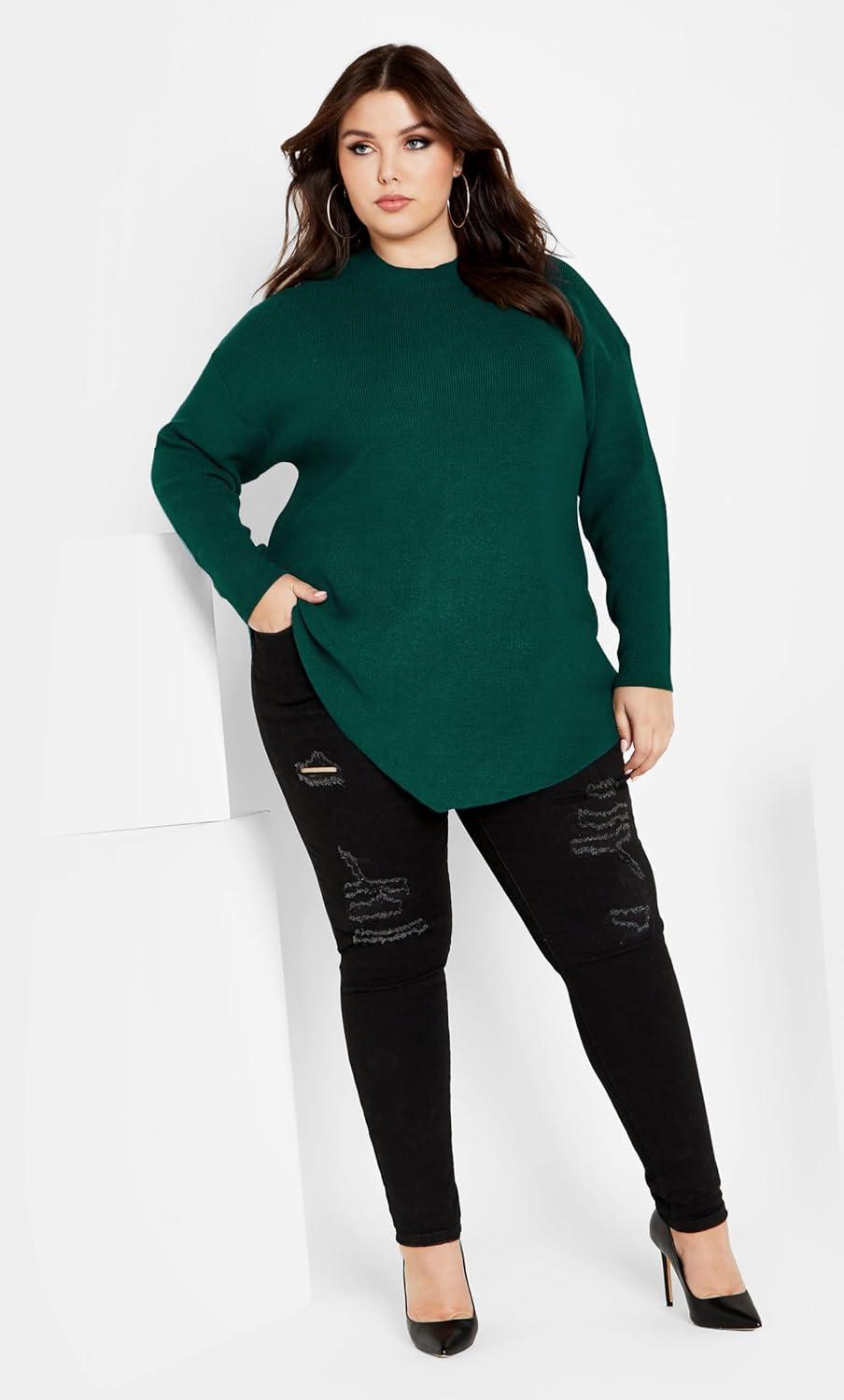 image:imageCity Chic Womens Madison SweaterEmerald