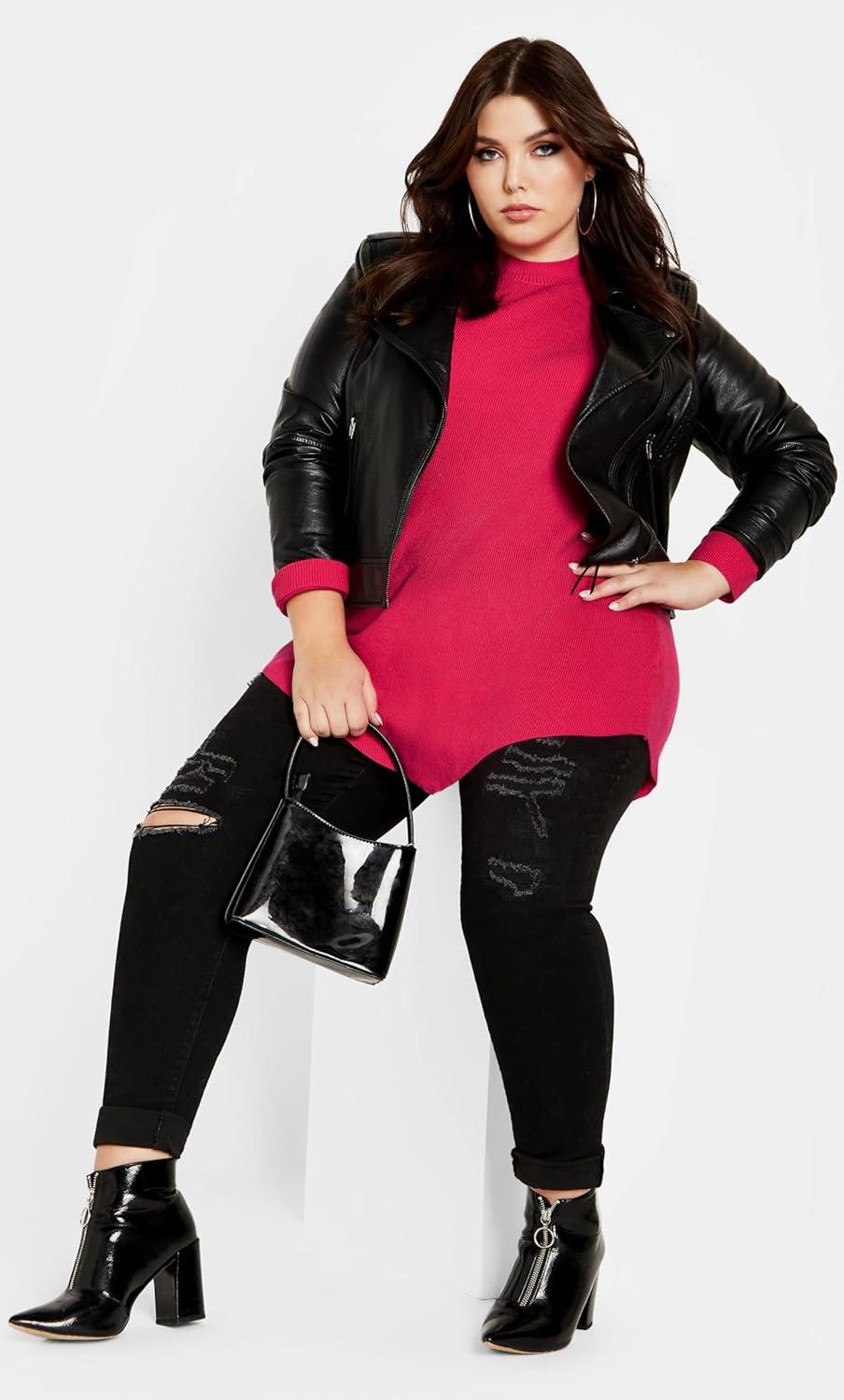 image:imageCity Chic Womens Madison SweaterRaspberry