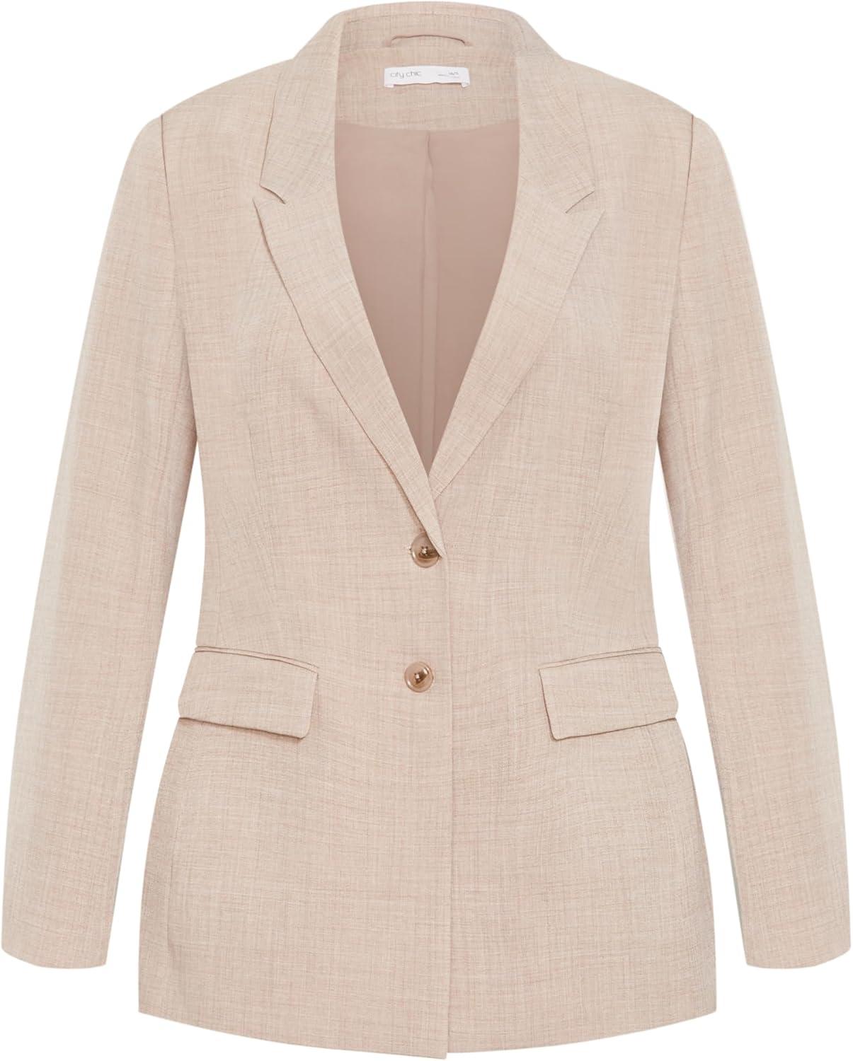 image:imageCity Chic Womens Plus Size Blazer BlakelyLatte