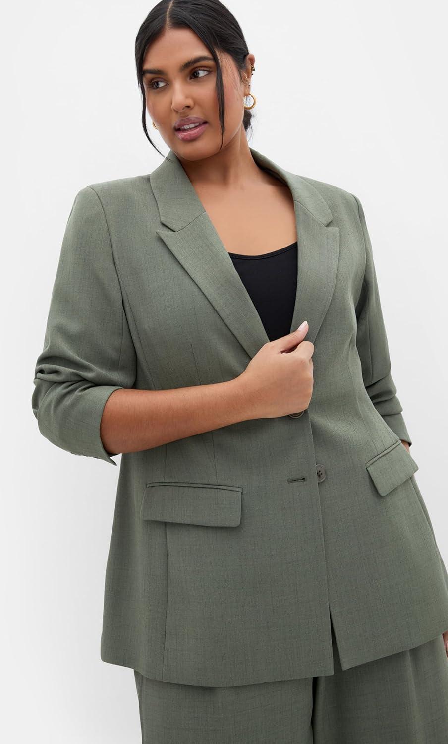 image:imageCity Chic Womens Plus Size Blazer BlakelyOlive