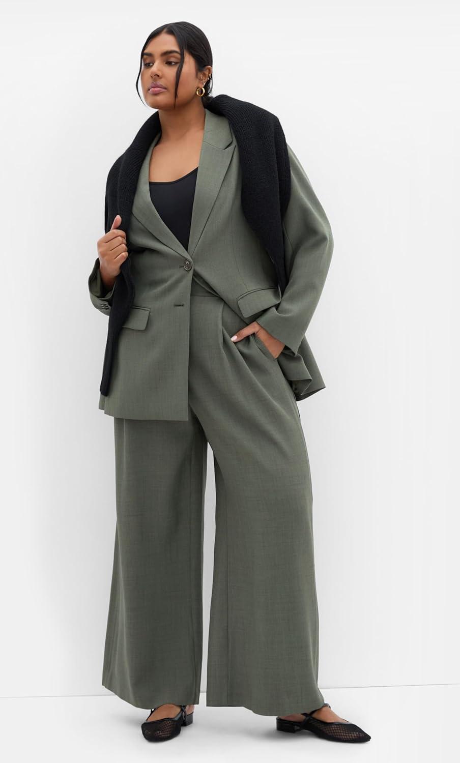 image:imageCity Chic Womens Plus Size Blazer BlakelyOlive