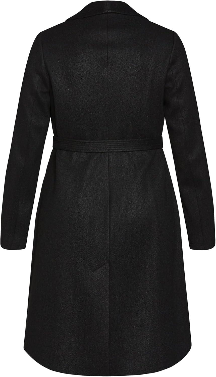 image:imageCity Chic Womens Plus Size Coat Callie DetailBlack