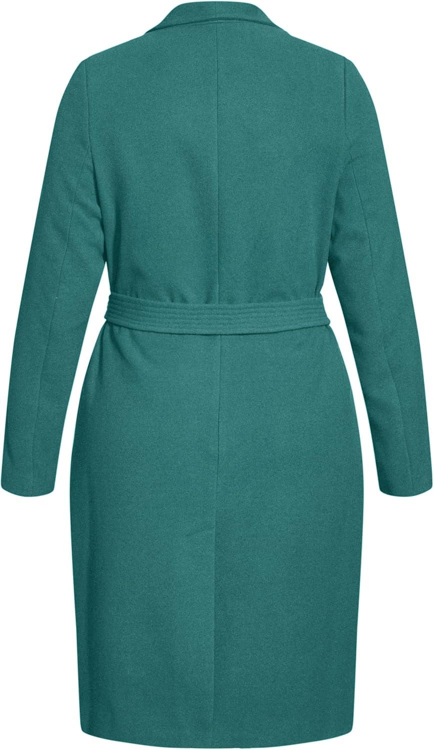 image:imageCity Chic Womens Plus Size Coat Callie DetailGreen