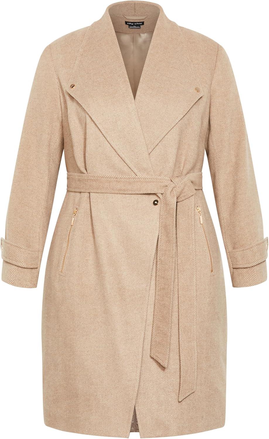 image:imageCity Chic Womens Plus Size Coat IsabellaBuff