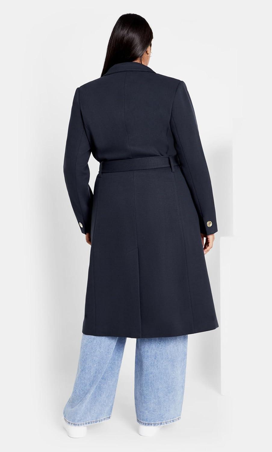 image:imageCity Chic Womens Plus Size Coat MiaNavy