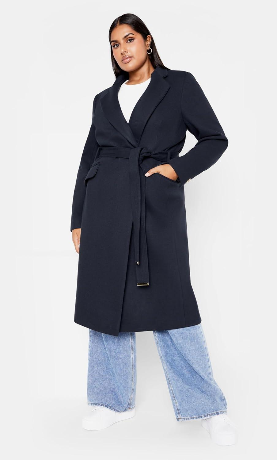image:imageCity Chic Womens Plus Size Coat MiaNavy