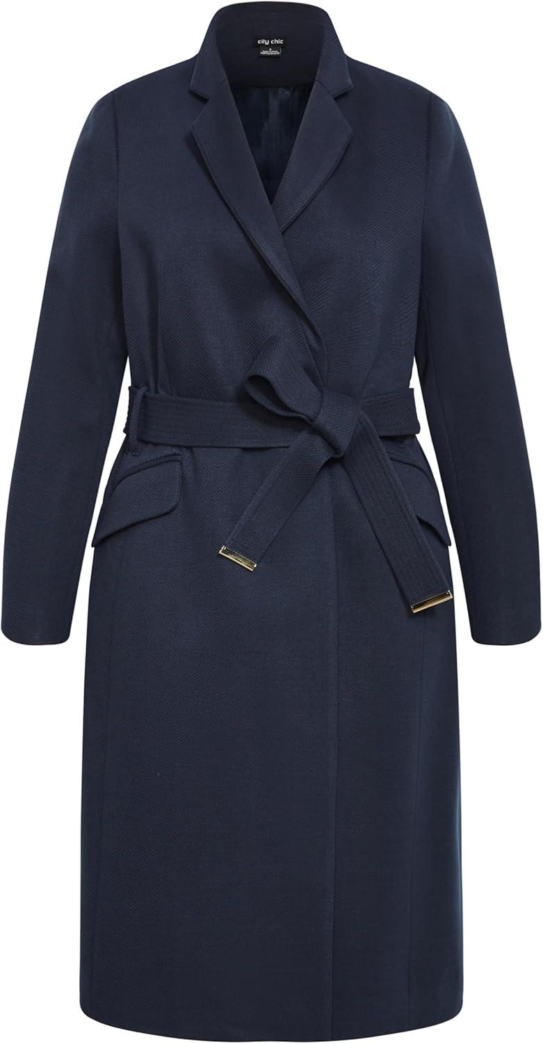 image:imageCity Chic Womens Plus Size Coat MiaNavy