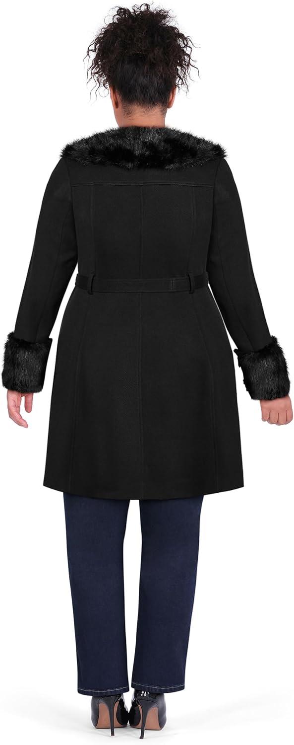 image:imageCity Chic Womens Plus Size Coat PeonyBlack