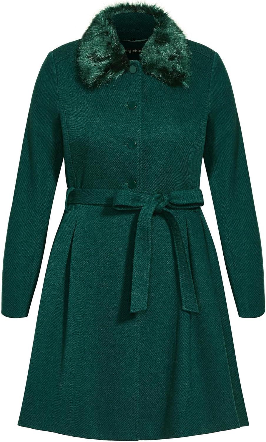 image:imageCity Chic Womens Plus Size Coat RosemaryJade