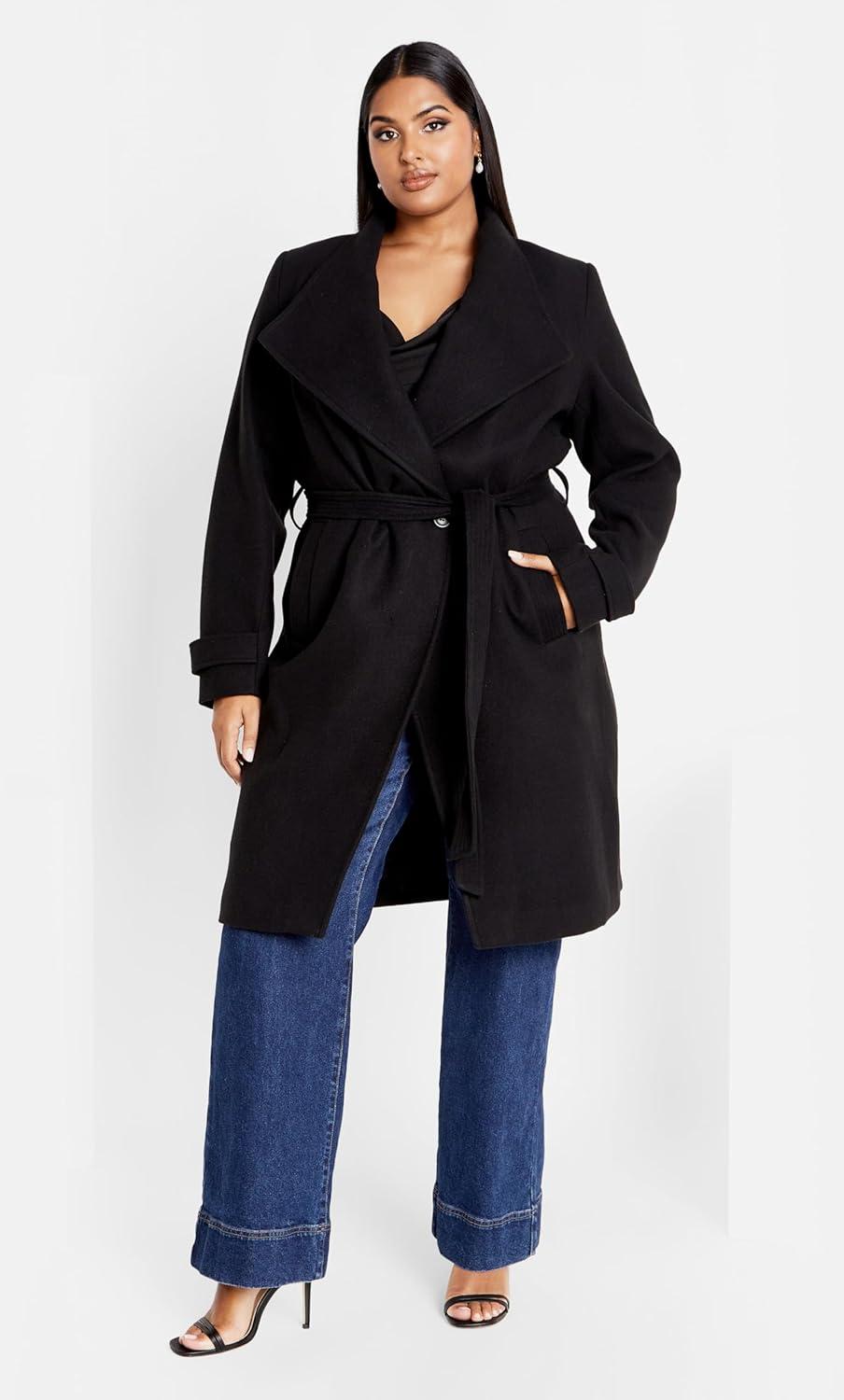 image:imageCity Chic Womens Plus Size Coat So ChicBlack