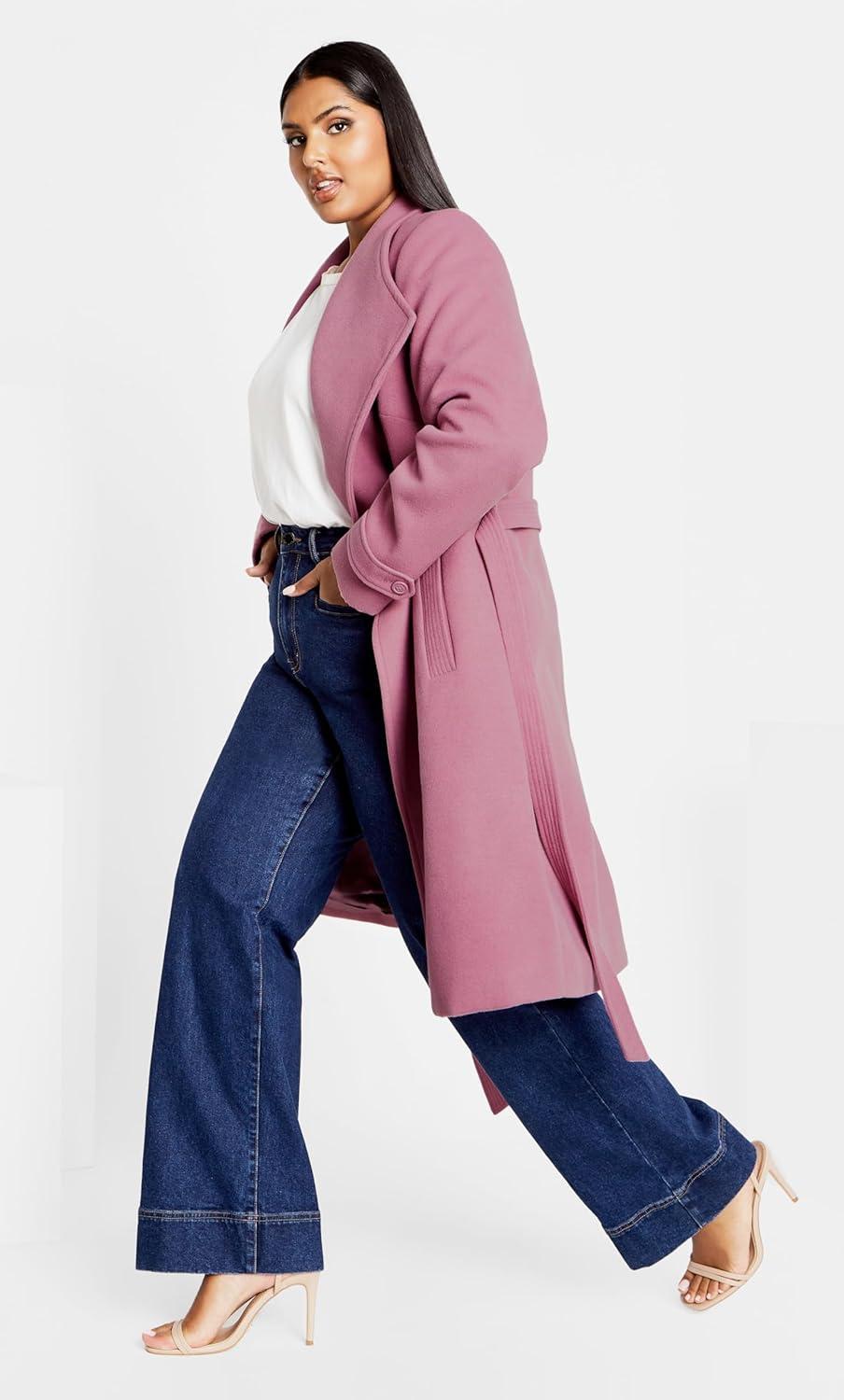 image:imageCity Chic Womens Plus Size Coat So ChicDusty Orchid