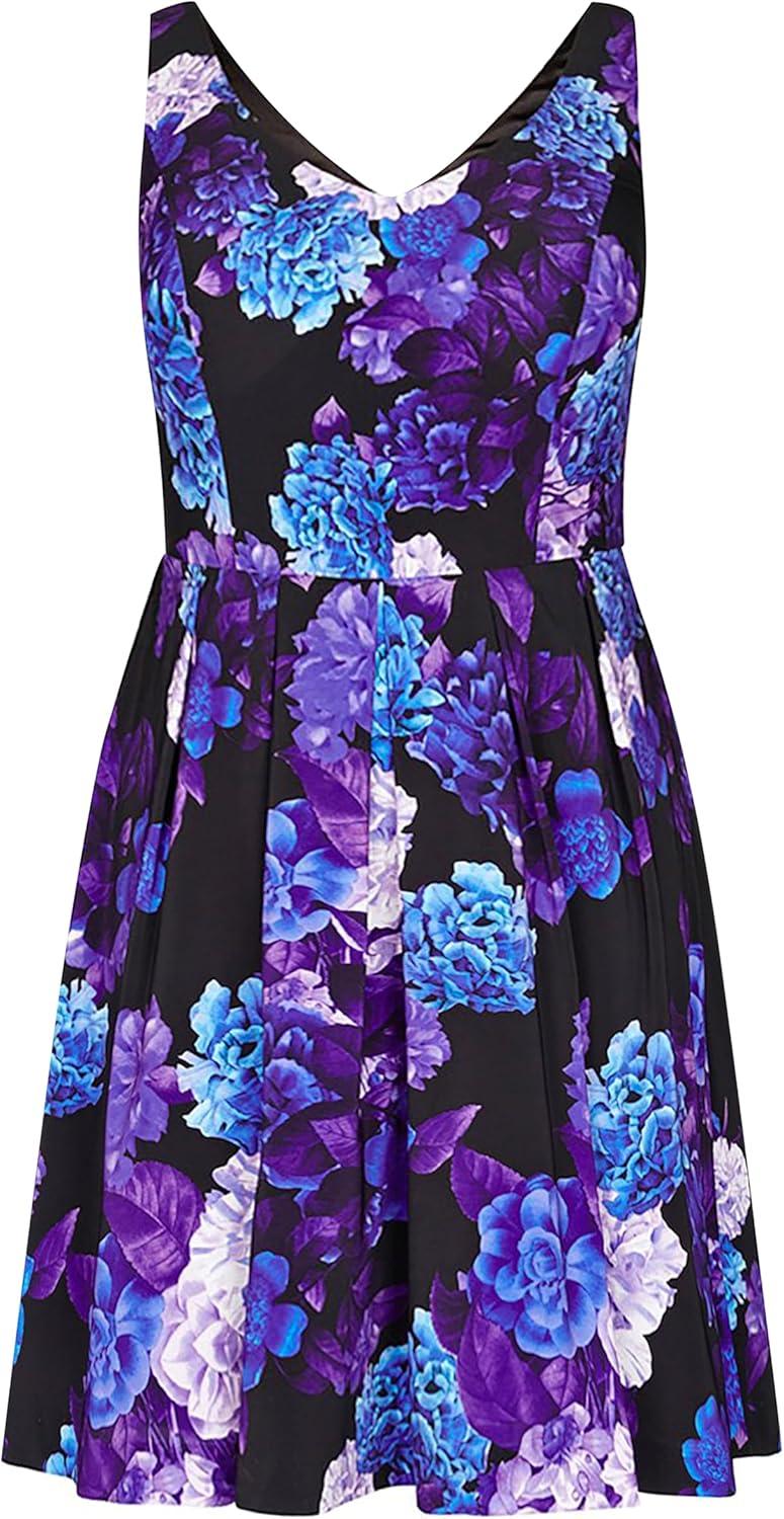 image:imageCity Chic Womens Plus Size Cocktail Dress Hydrangea Fit amp FlareBlack