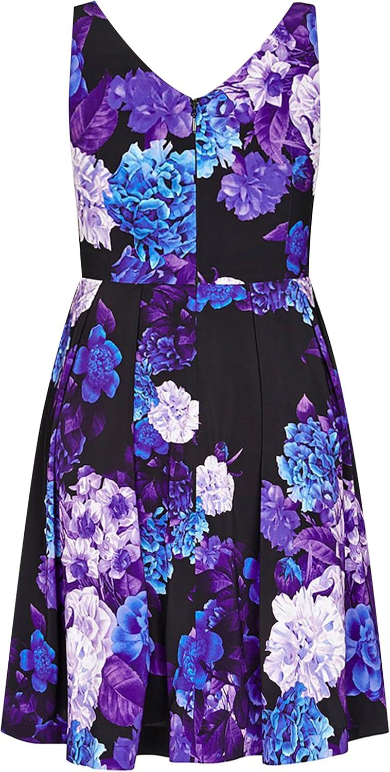 image:imageCity Chic Womens Plus Size Cocktail Dress Hydrangea Fit amp FlareBlack