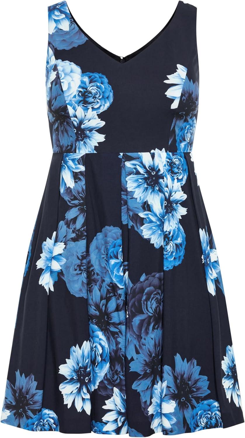 image:imageCity Chic Womens Plus Size Cocktail Dress Hydrangea PrintNavy Night Bloom