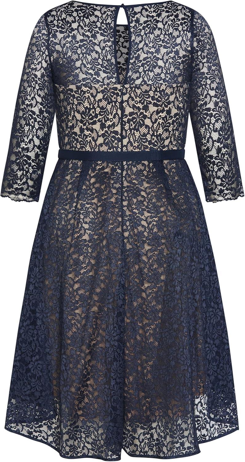 image:imageCity Chic Womens Plus Size Cocktail Dress Lace LoverNavy