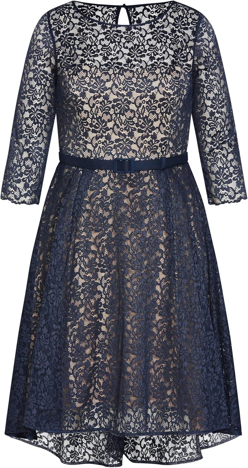 image:imageCity Chic Womens Plus Size Cocktail Dress Lace LoverNavy