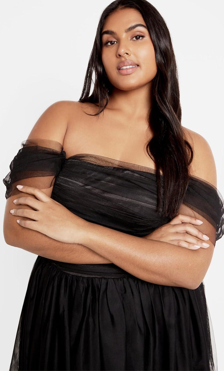 image:imageCity Chic Womens Plus Size Cocktail Dress LuluBlack