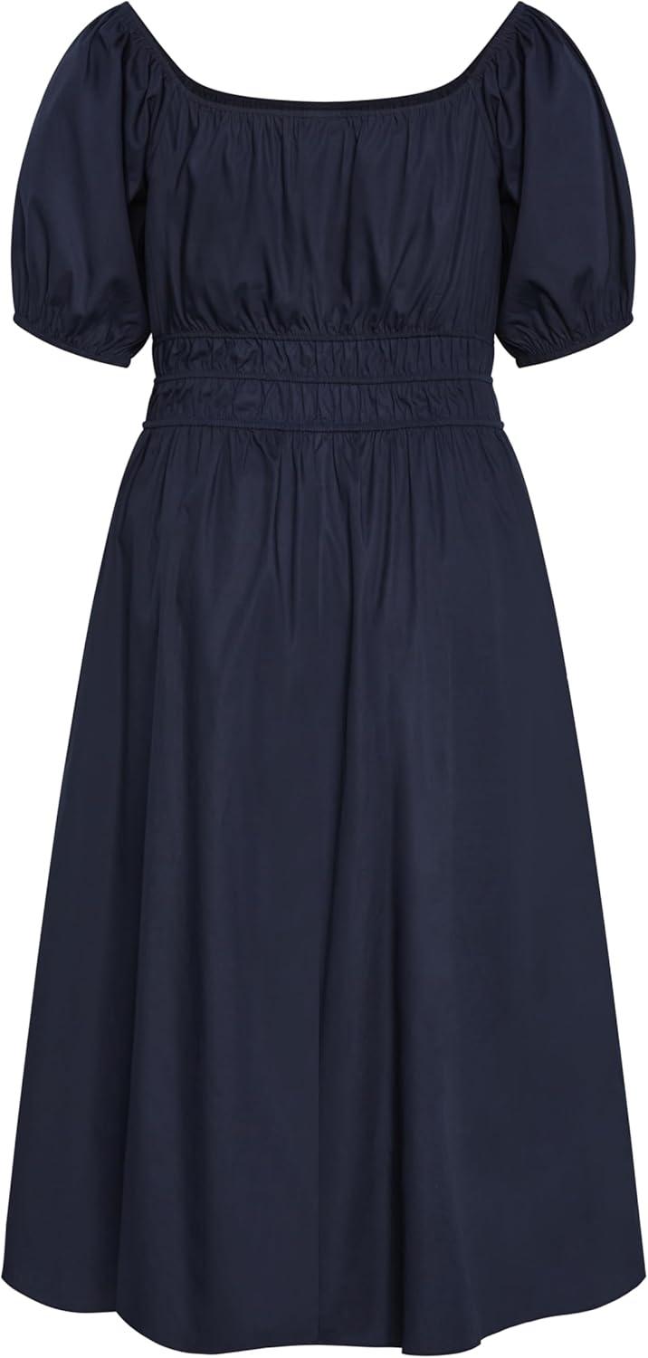 image:imageCity Chic Womens Plus Size Dress Adelynn Balloon Sleeve MidiNavy
