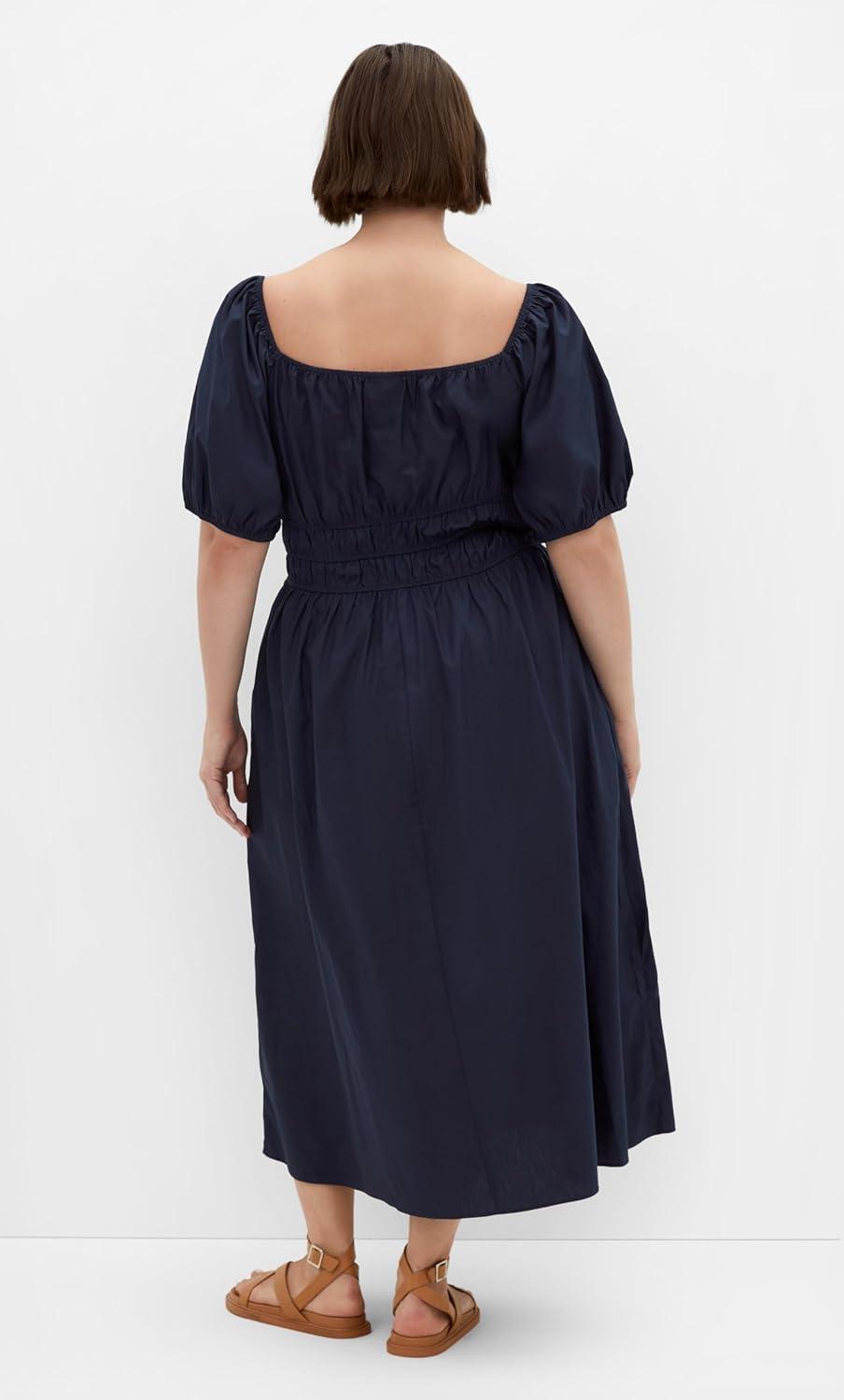 image:imageCity Chic Womens Plus Size Dress Adelynn Balloon Sleeve MidiNavy