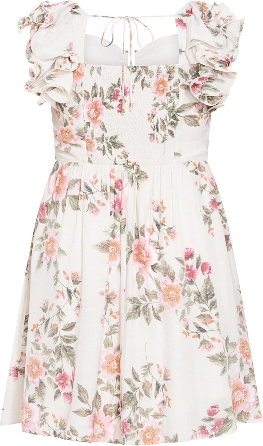 image:imageCity Chic Womens Plus Size Dress Alma PrintElegant Floral Print