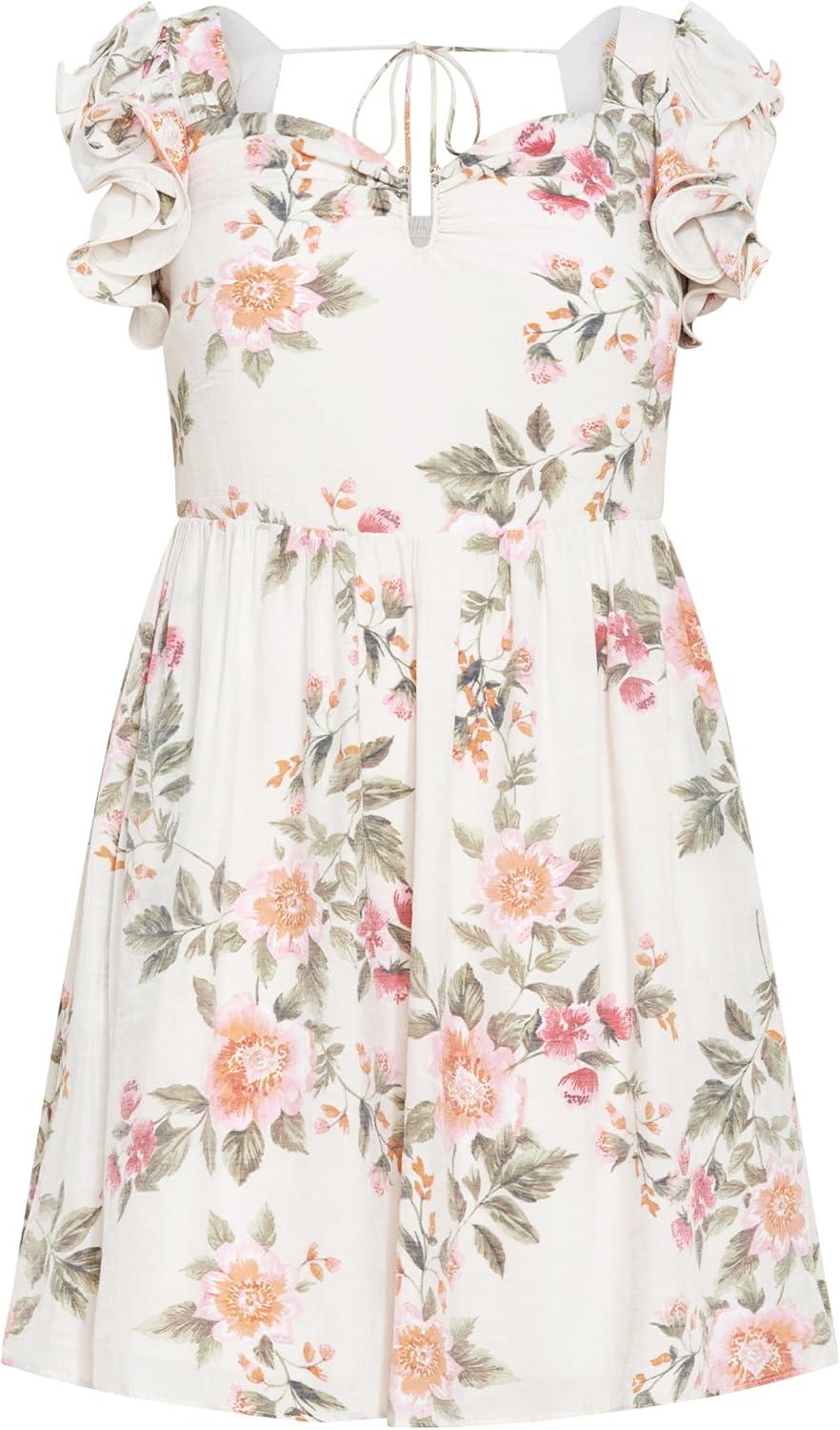 image:imageCity Chic Womens Plus Size Dress Alma PrintElegant Floral Print