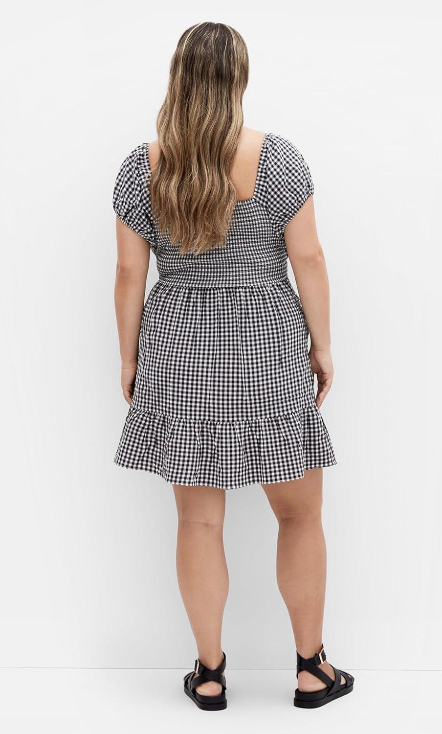 image:imageCity Chic Womens Plus Size Dress Cute GinghamBlk Gingham