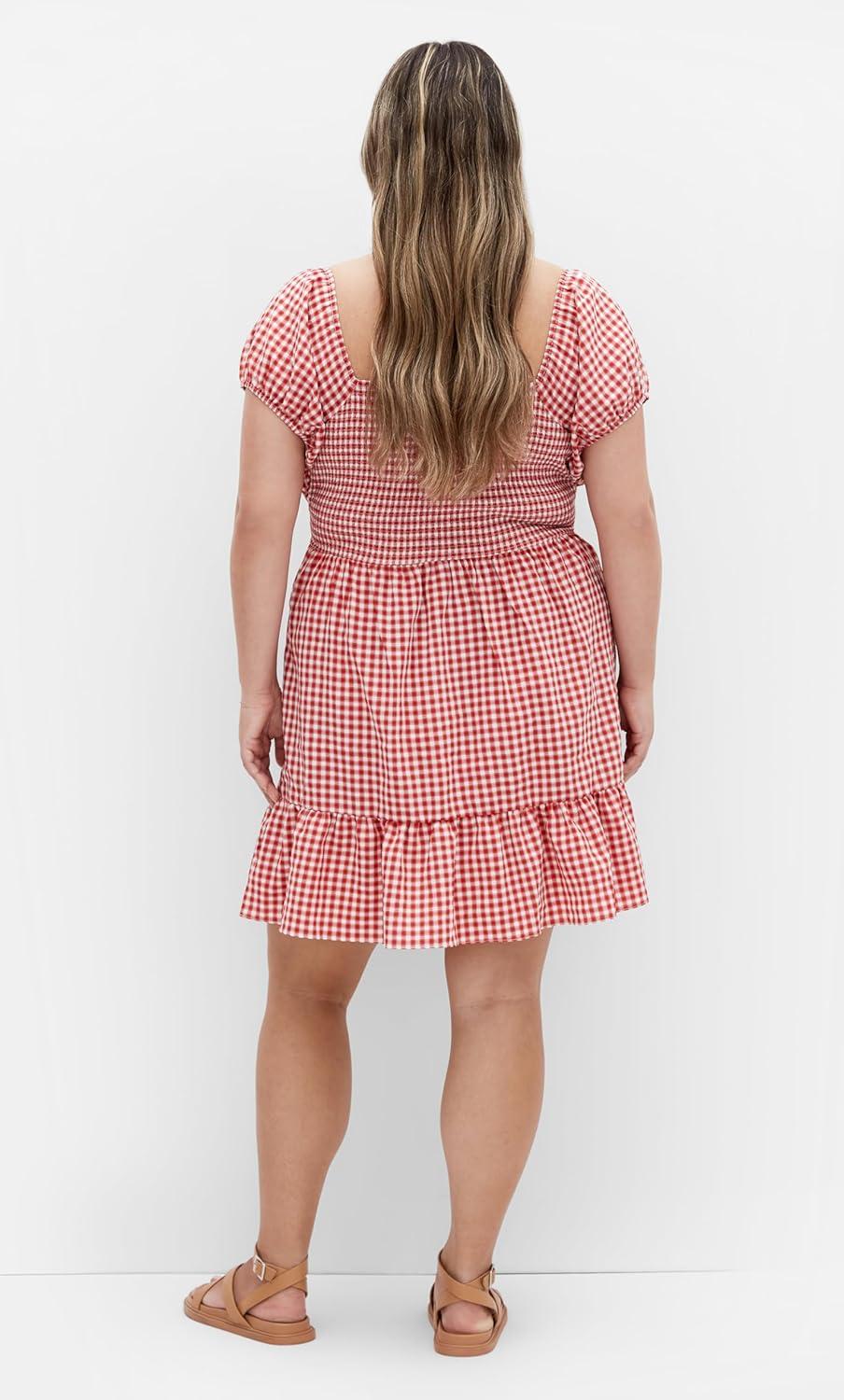 image:imageCity Chic Womens Plus Size Dress Cute GinghamRed Gingham