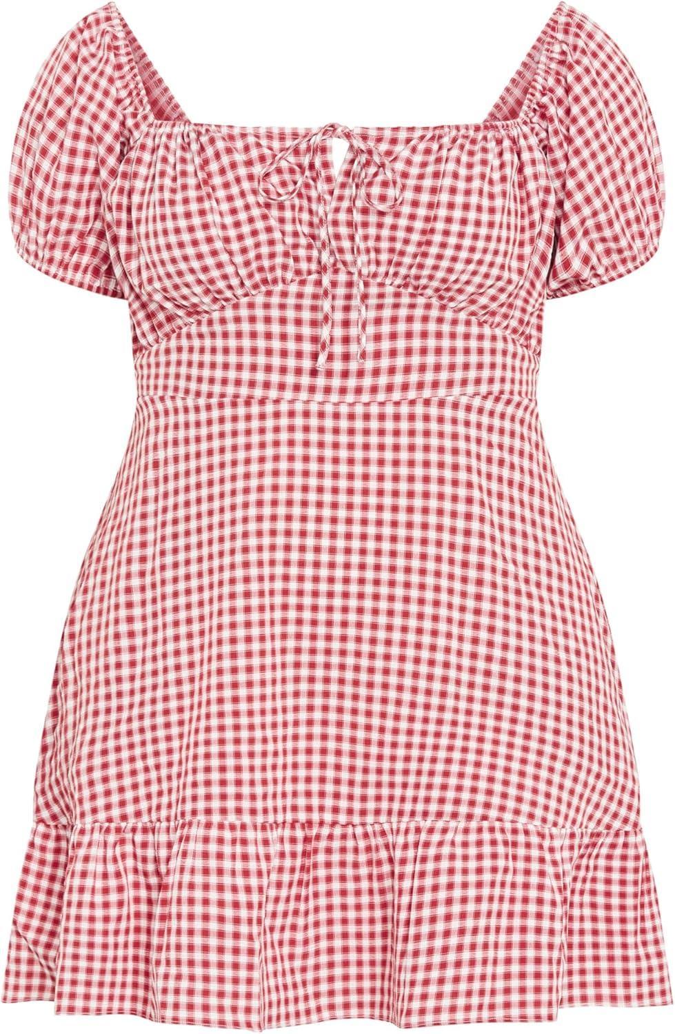 image:imageCity Chic Womens Plus Size Dress Cute GinghamRed Gingham