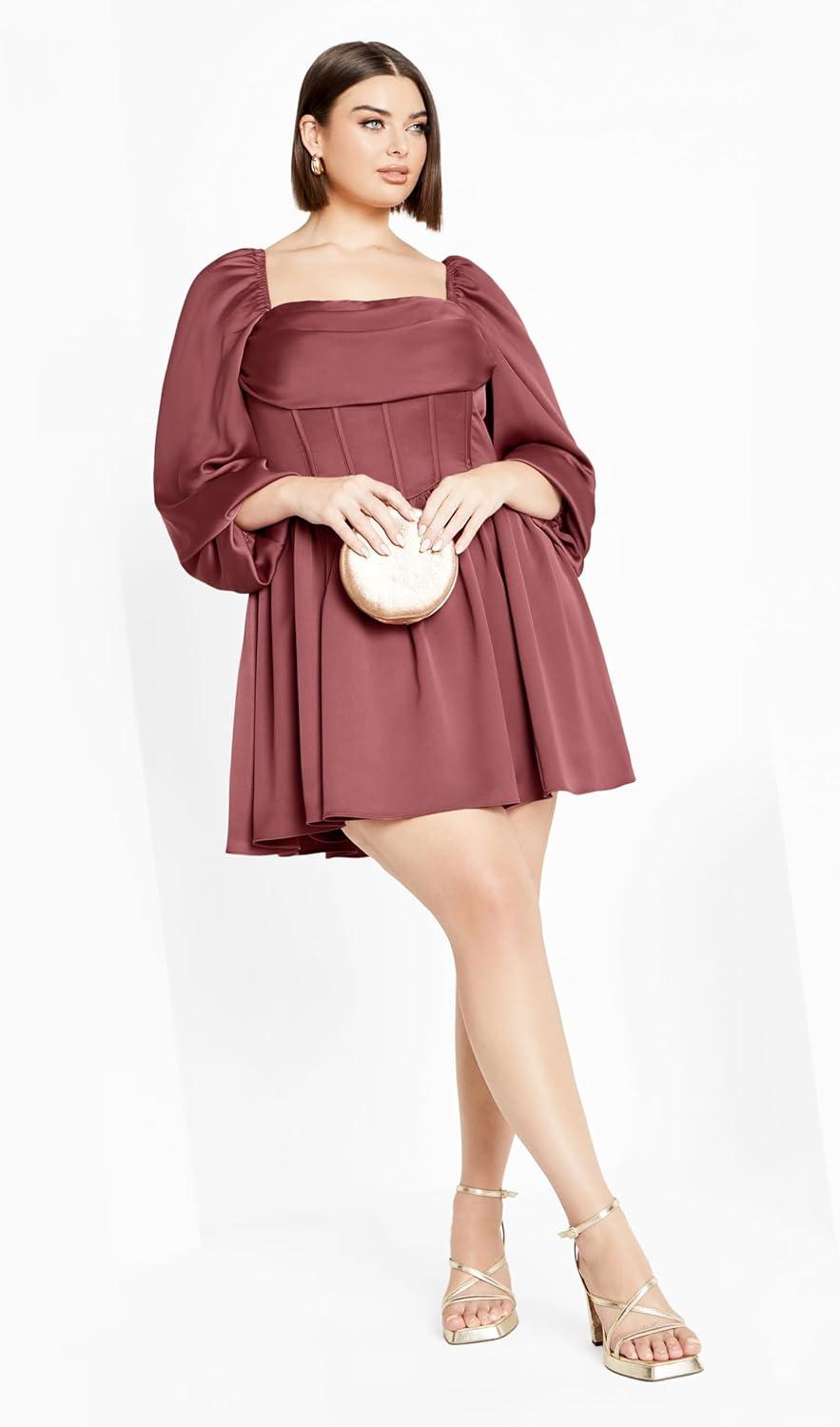 image:imageCity Chic Womens Plus Size Dress Flirty CorsetRose