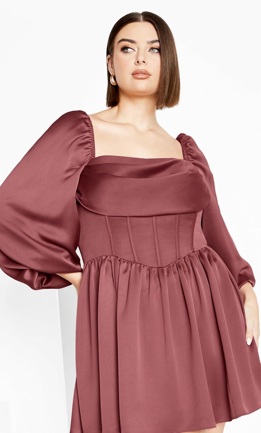 image:imageCity Chic Womens Plus Size Dress Flirty CorsetRose