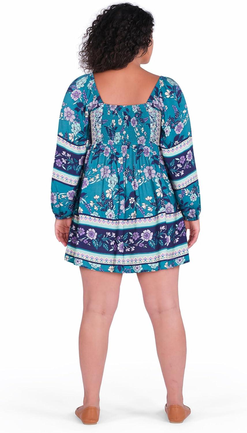 image:imageCity Chic Womens Plus Size Dress Rose MiniBlue Border
