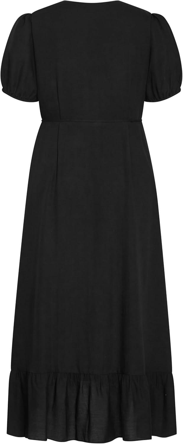 image:imageCity Chic Womens Plus Size Dress Sarina Wrap MidiBlack