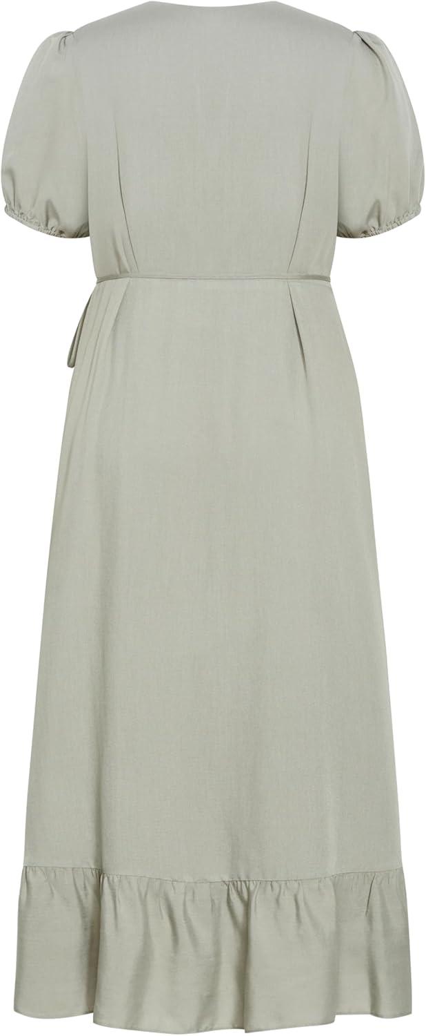 image:imageCity Chic Womens Plus Size Dress Sarina Wrap MidiSoft Sage