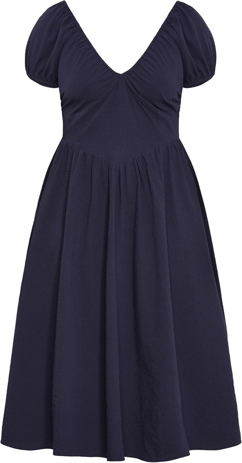 image:imageCity Chic Womens Plus Size Dress Shelby MidiNavy