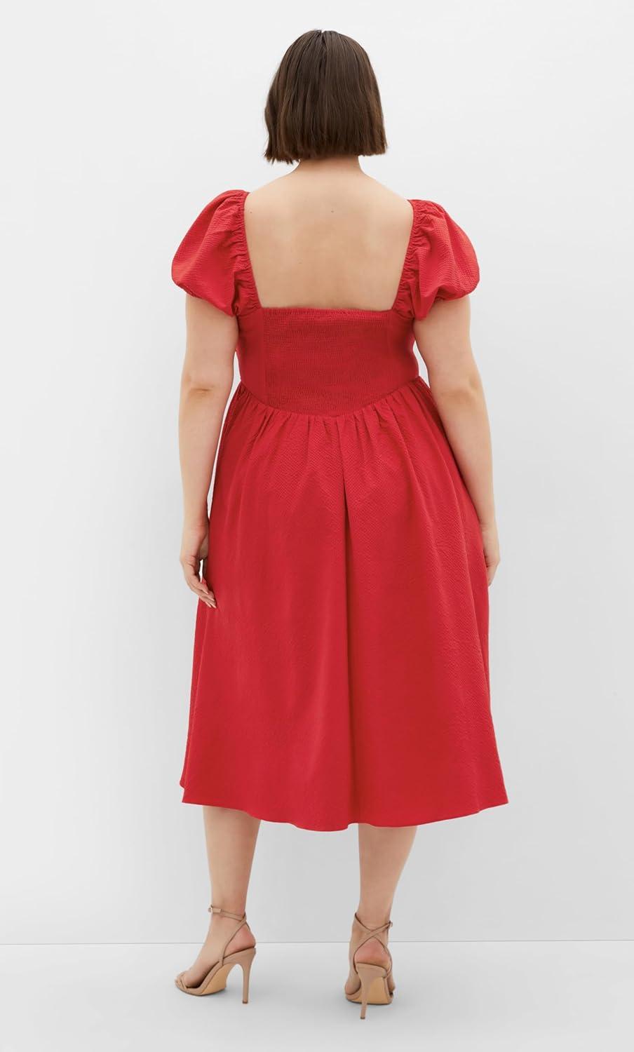 image:imageCity Chic Womens Plus Size Dress Shelby MidiRed