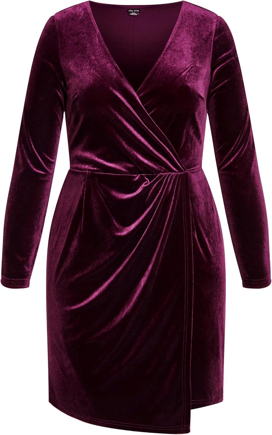 image:imageCity Chic Womens Plus Size Dress ClareOxblood