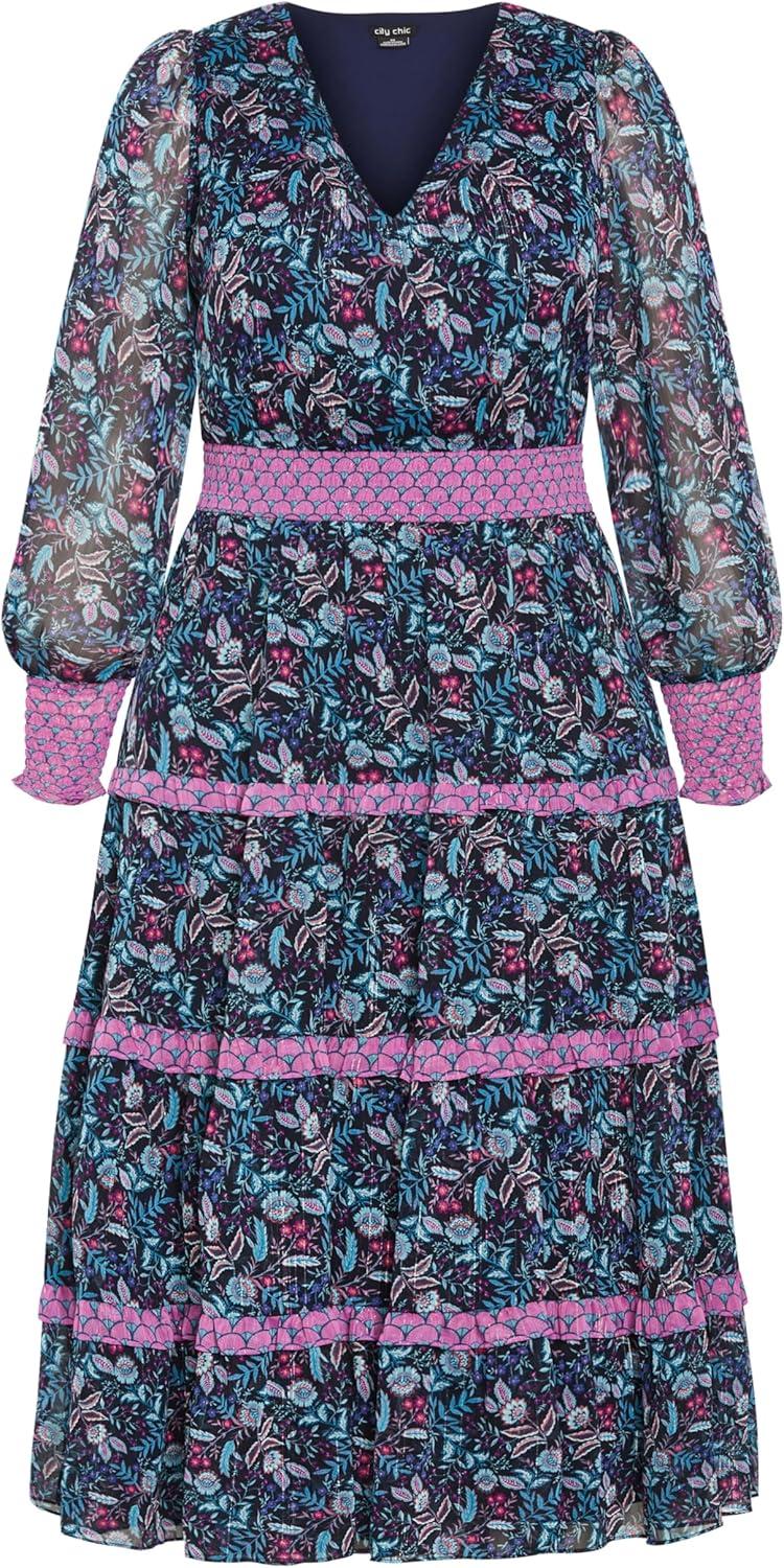 image:imageCity Chic Womens Plus Size Dress Gwendolyn PRTFlorentine