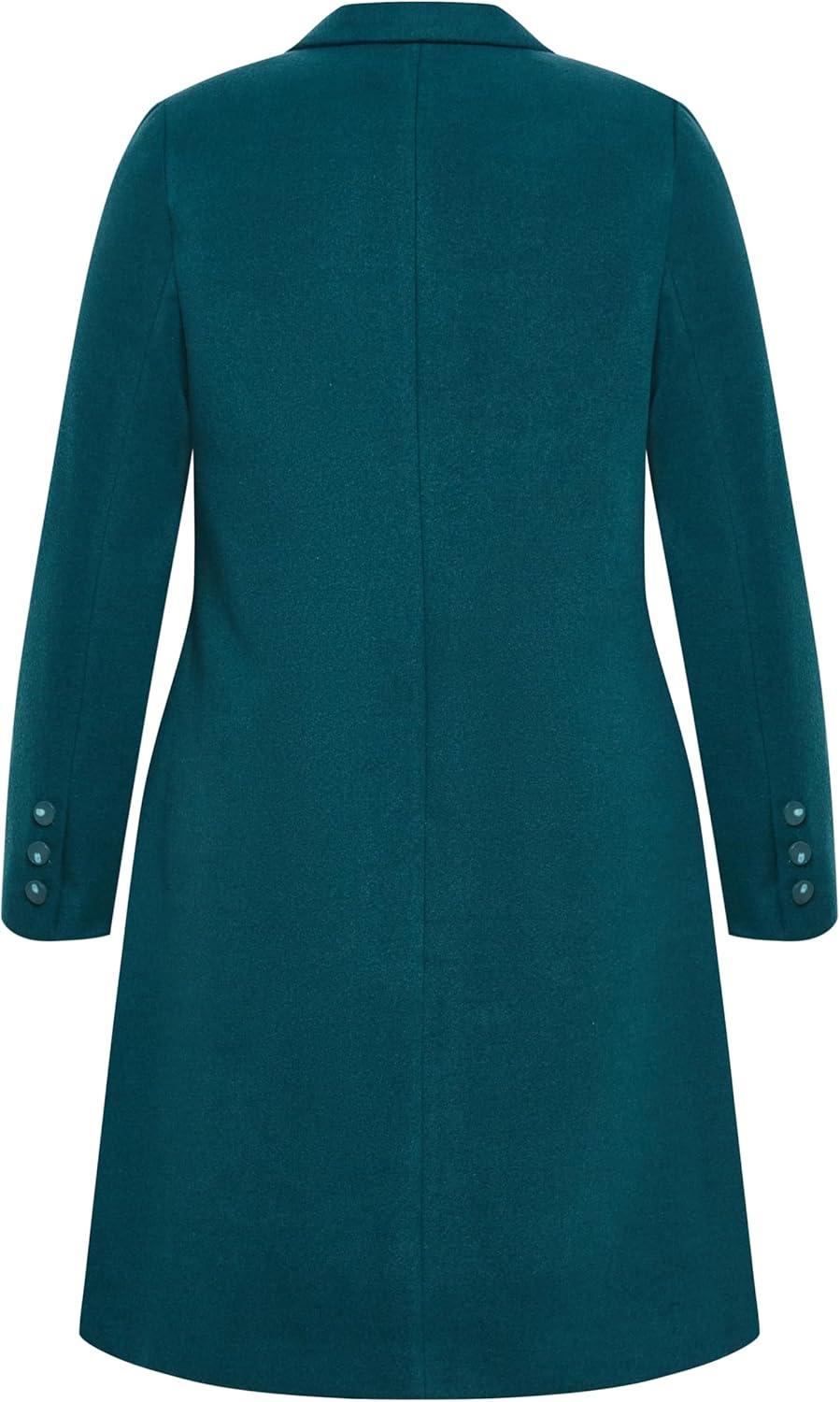 image:imageCity Chic Womens Plus Size Effortless Chic CoatEmerald