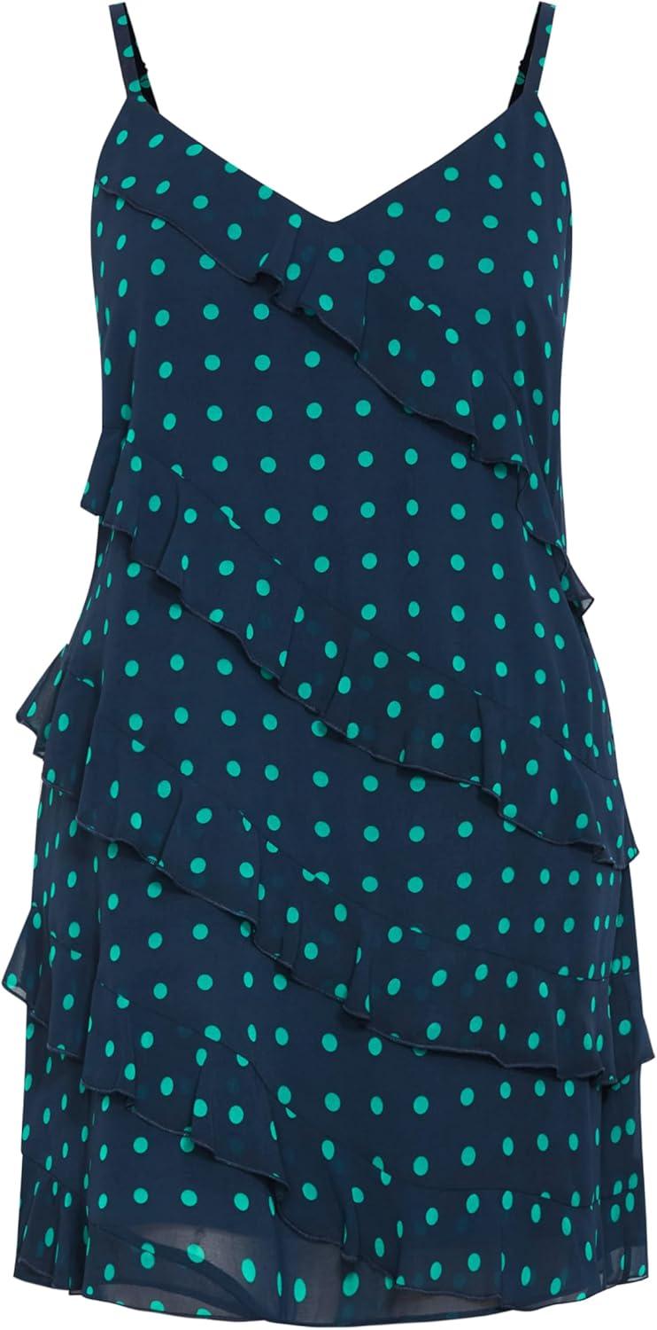 image:imageCity Chic Womens Plus Size Harley Print DressPep Green Spot