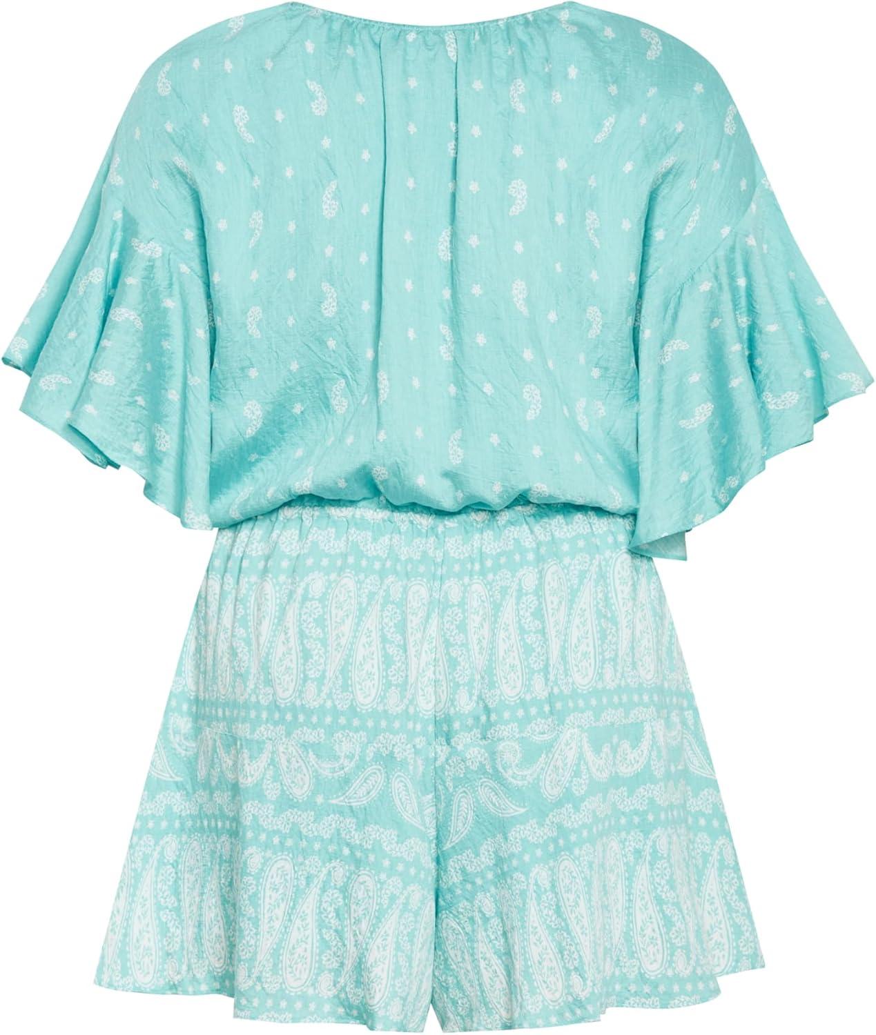 image:imageCity Chic Womens Plus Size Harlow Border Playsuit
