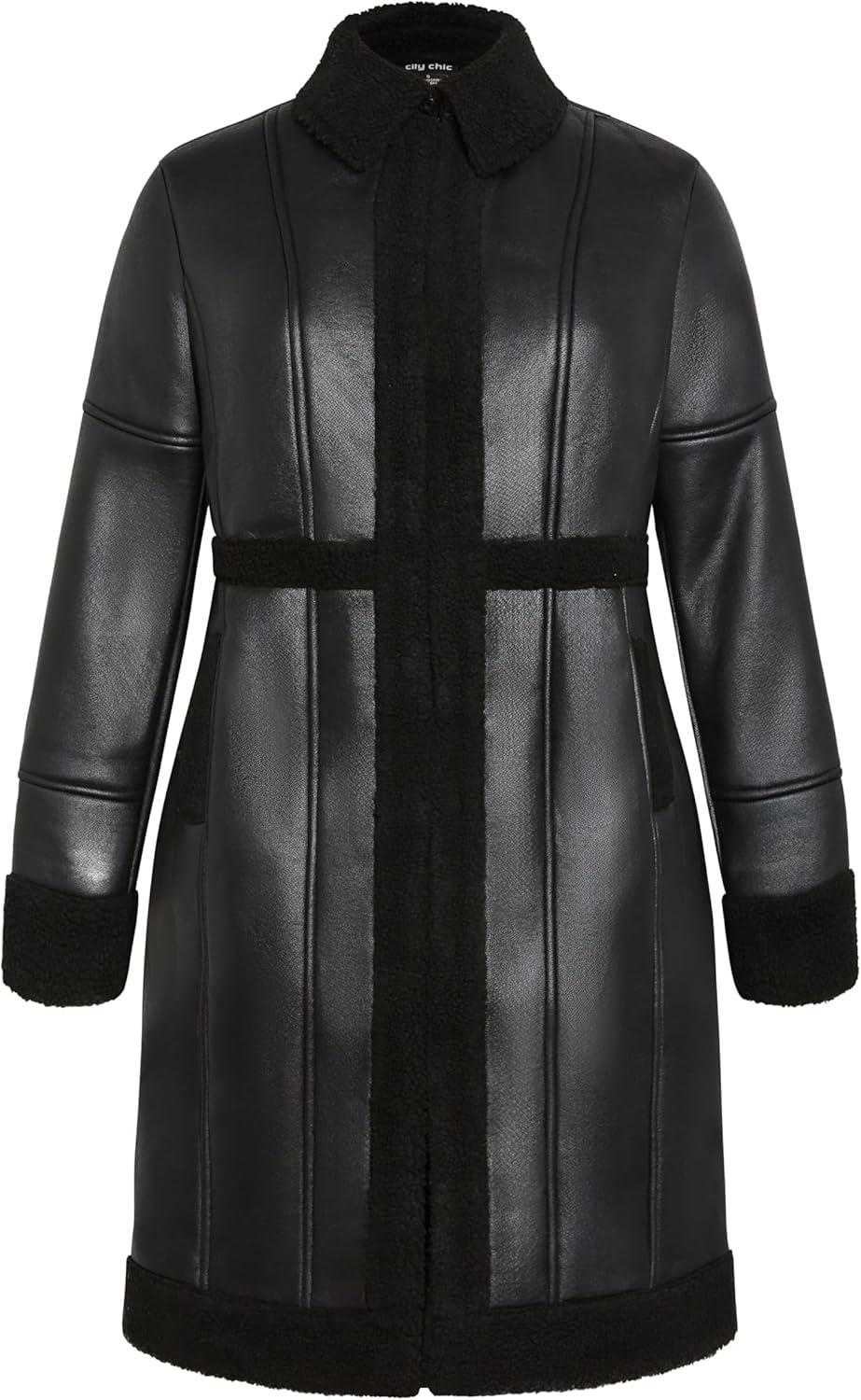 image:imageCity Chic Womens Plus Size Hayden CoatBlack