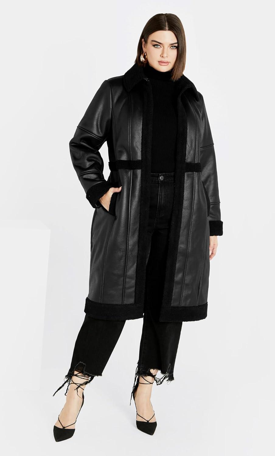 image:imageCity Chic Womens Plus Size Hayden CoatBlack