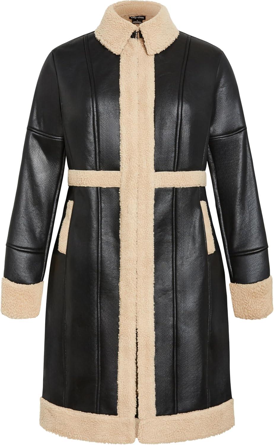 image:imageCity Chic Womens Plus Size Hayden CoatSand