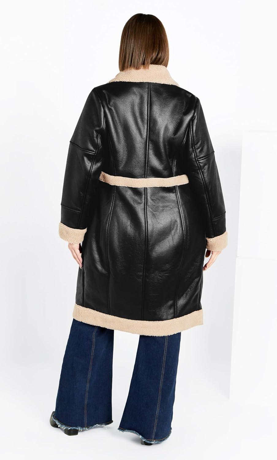 image:imageCity Chic Womens Plus Size Hayden CoatSand