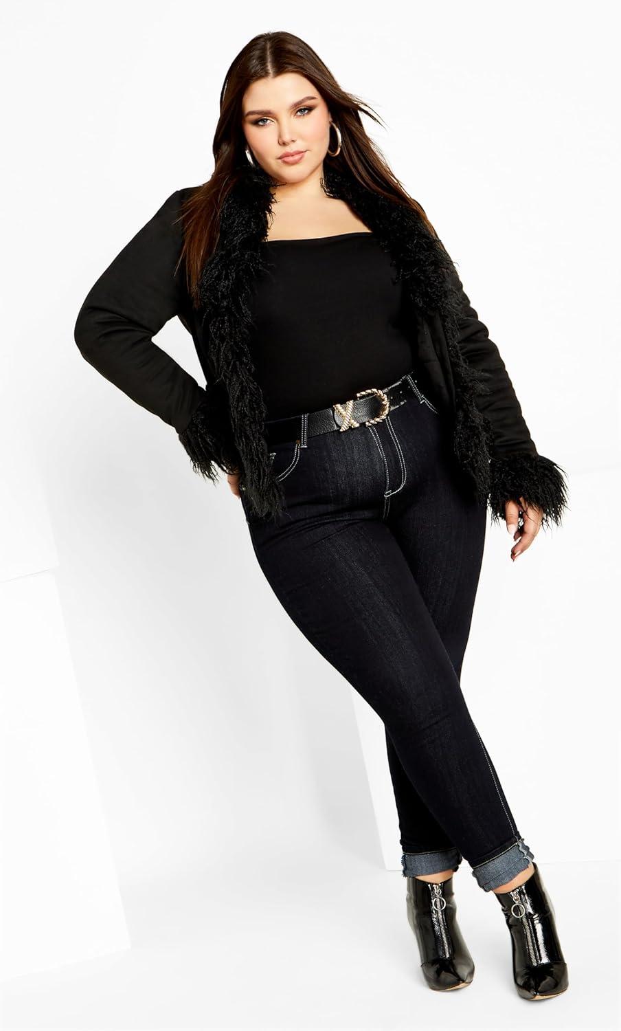 image:imageCity Chic Womens Plus Size Indie JacketBlack