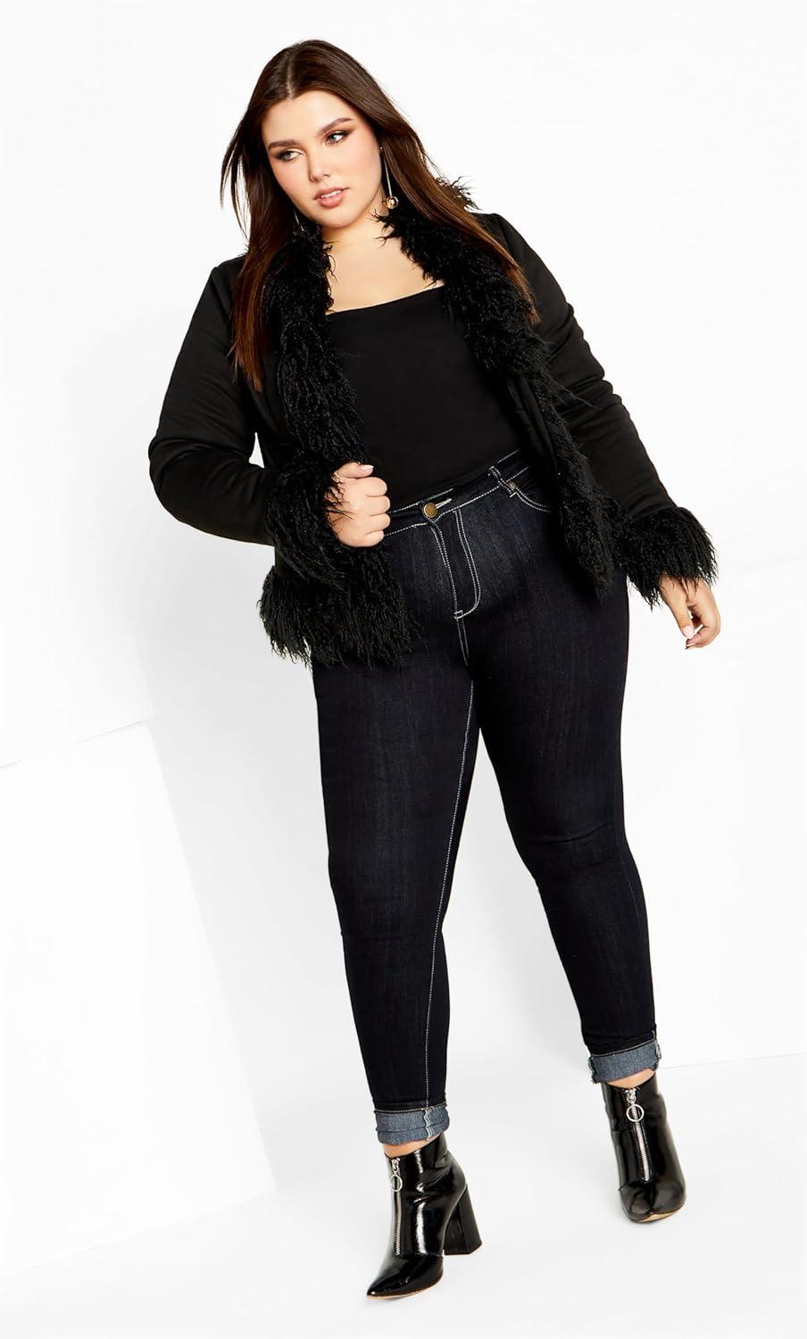 image:imageCity Chic Womens Plus Size Indie JacketBlack
