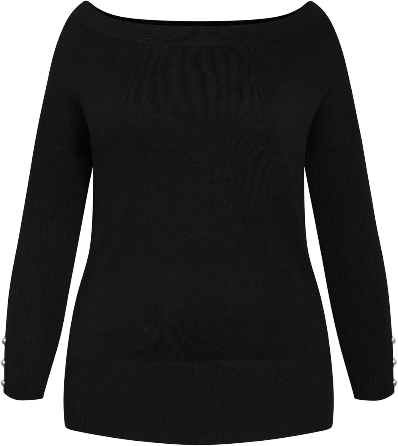 image:imageCity Chic Womens Plus Size Intrigue SweaterBlack
