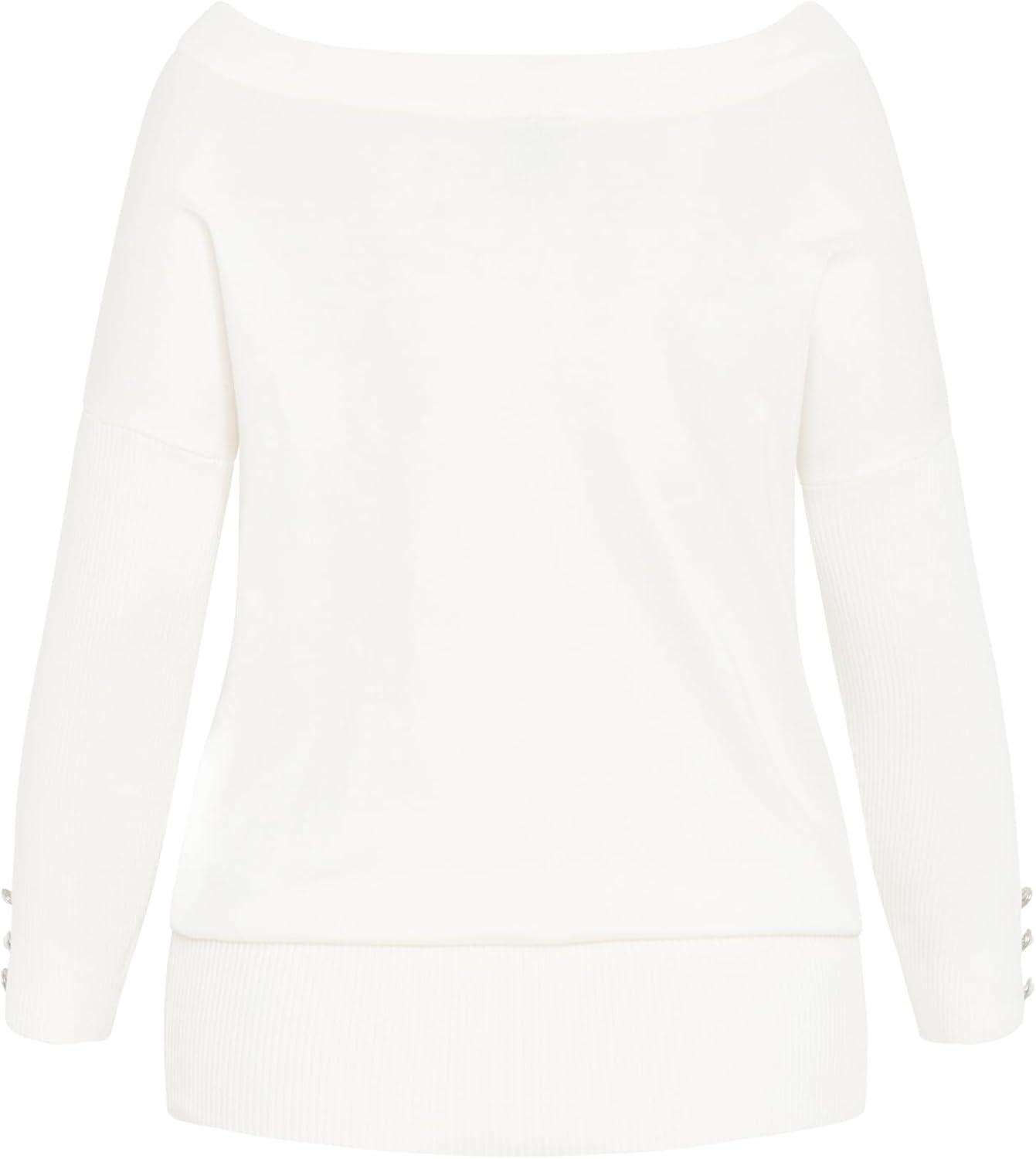 image:imageCity Chic Womens Plus Size Intrigue SweaterCream