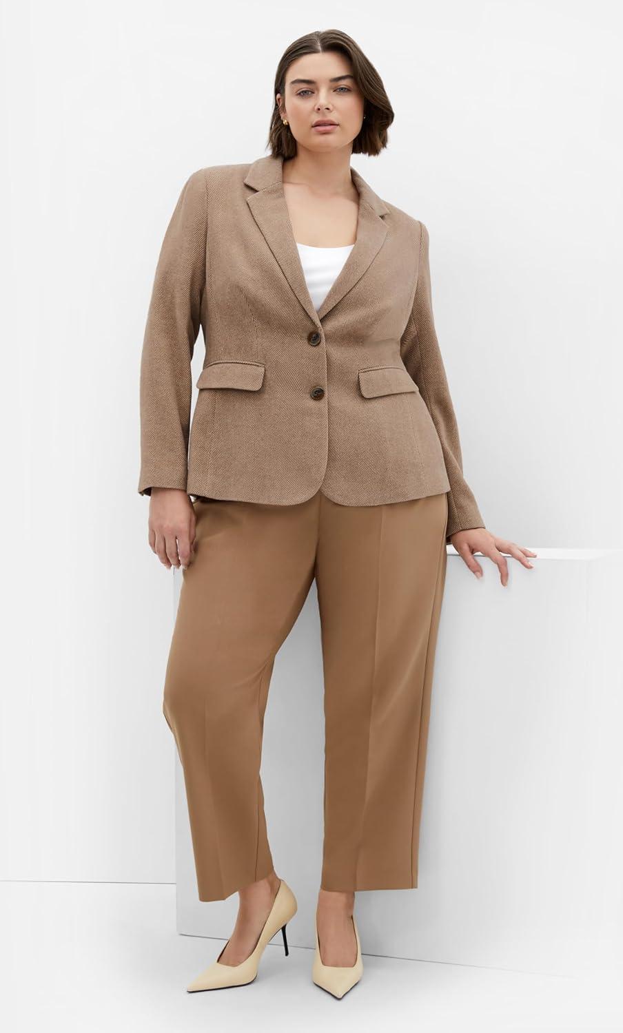 image:imageCity Chic Womens Plus Size Jacket Oxford CorduroyCaramel